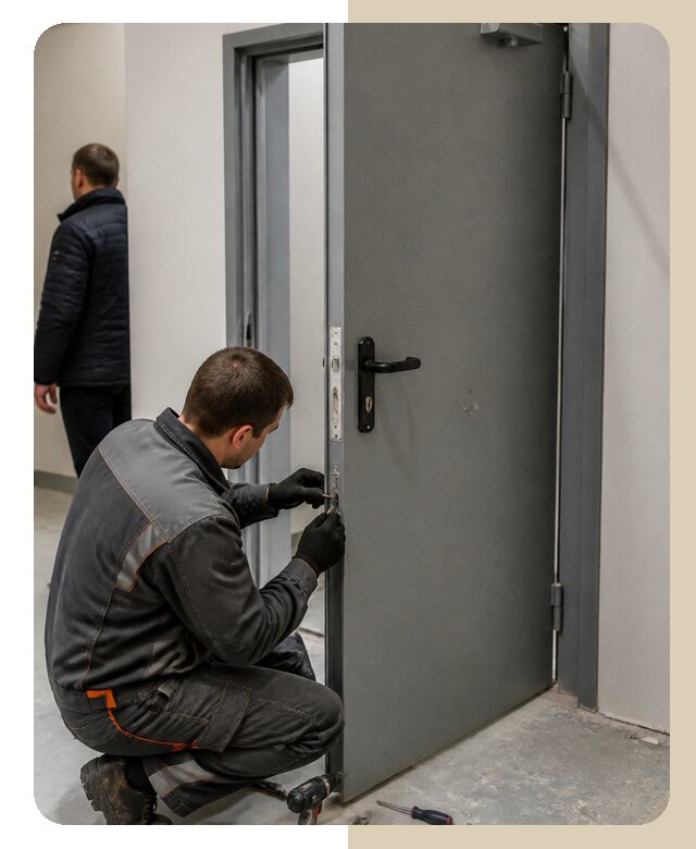 Ремонт противопожарной двери в Топках по цене 6586 р. | Дверной
